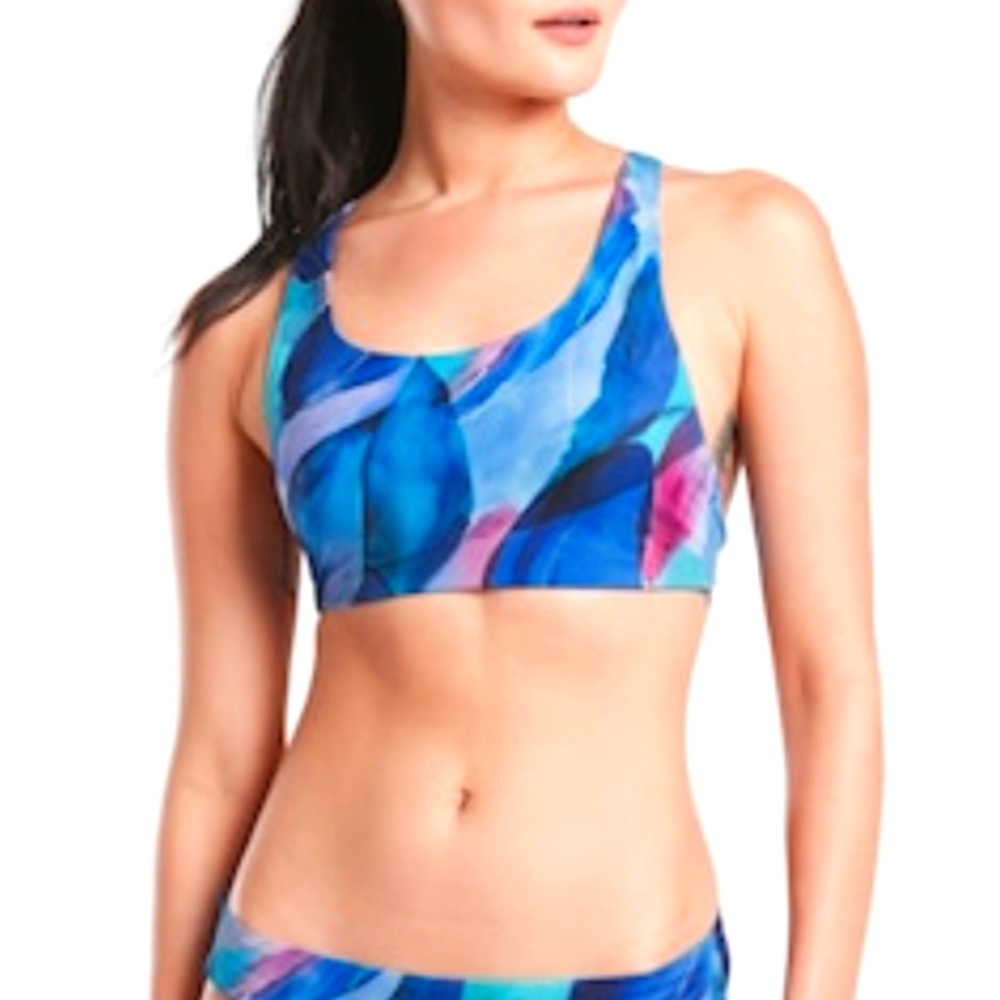 Malibu printed bikini top